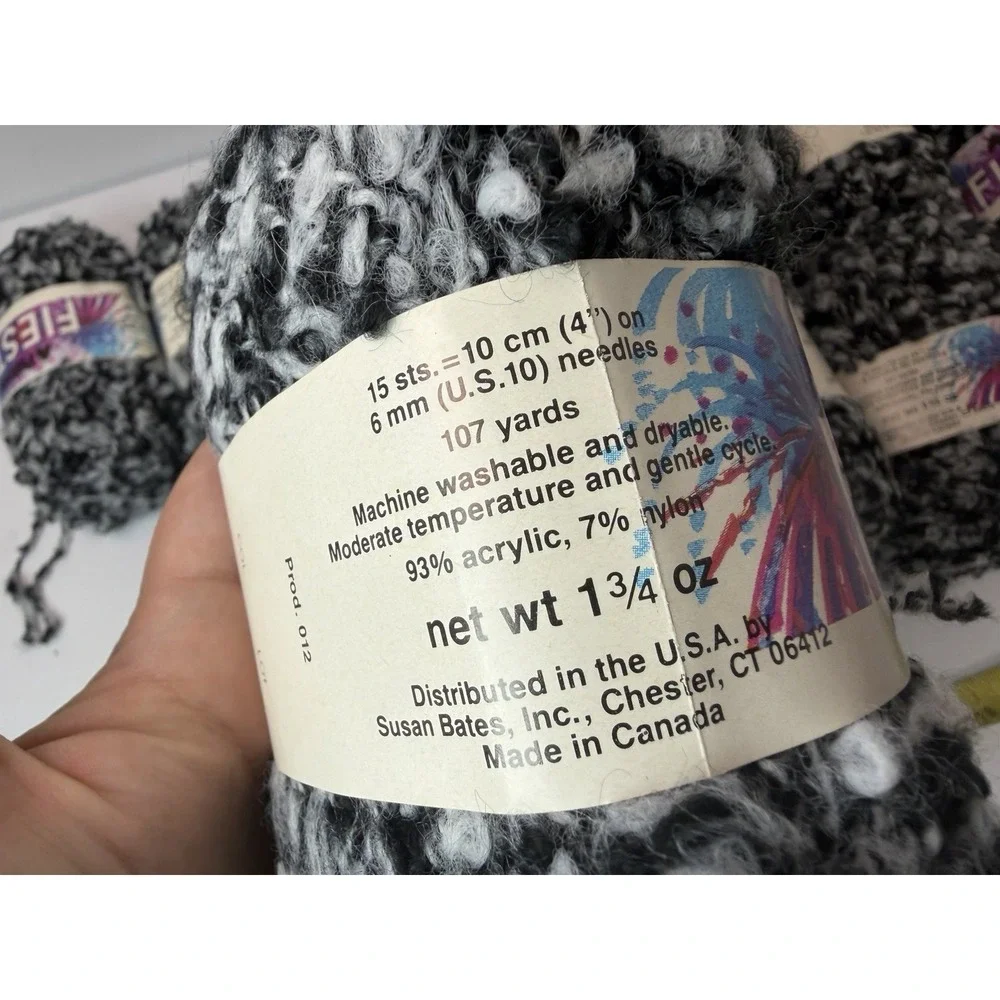 Patons Fiesta Boucle Novelty Yarn 13 Skeins 98m Each‎ Acrylic Nylon
